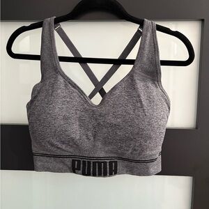 Puma Charcoal Sports Bra/Top, size XL, excellent condition